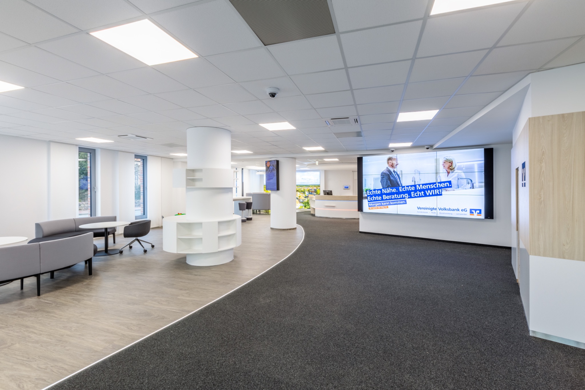 Vereinte volksbank empfangsbereich