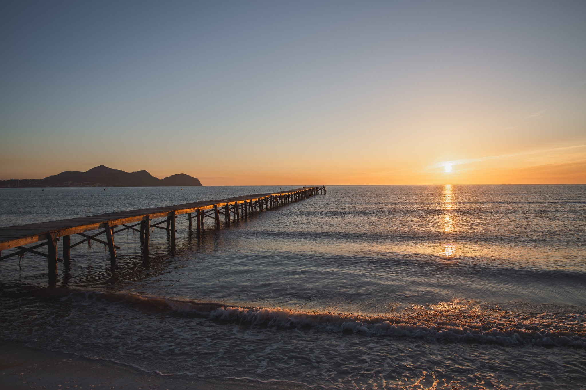 Platja de muro sonnenaufgang mallorca