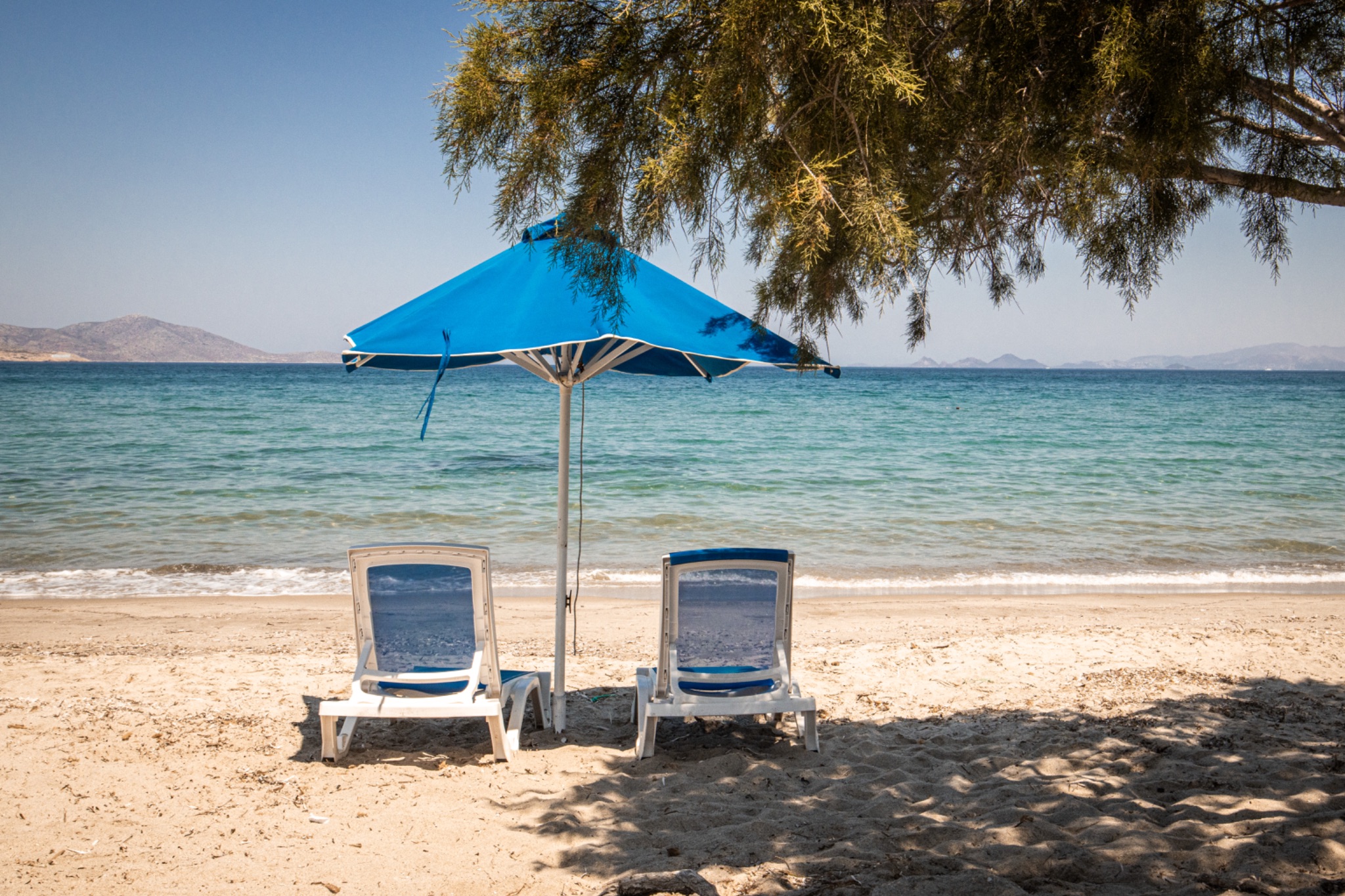 Zwei liegen strand kos tigaki