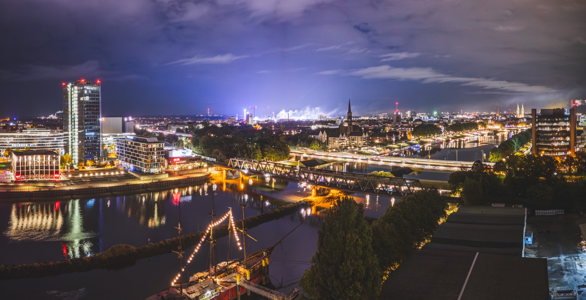 Bremen weser luftaufnahme