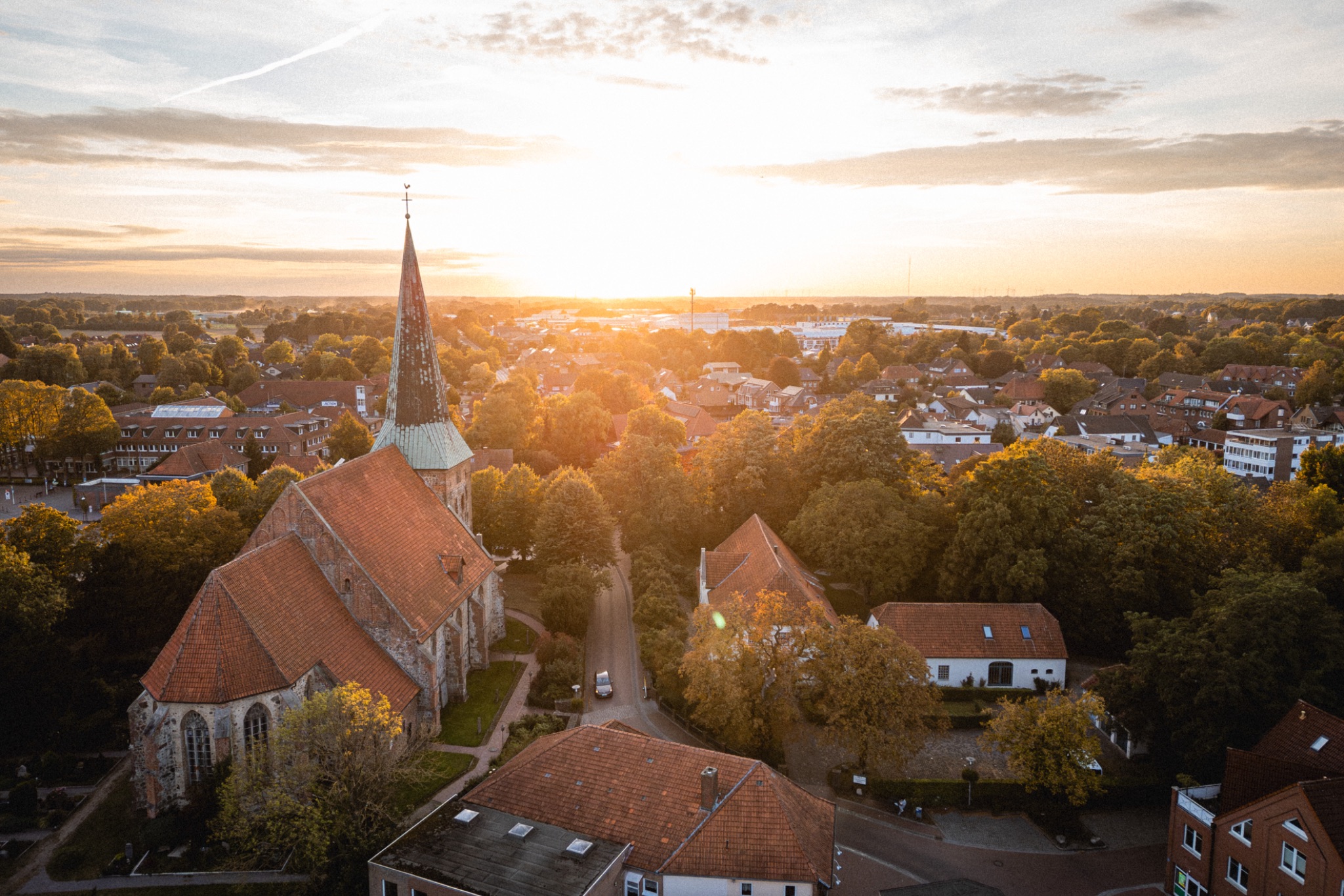 Ganderkesee kirche luftaufnahme