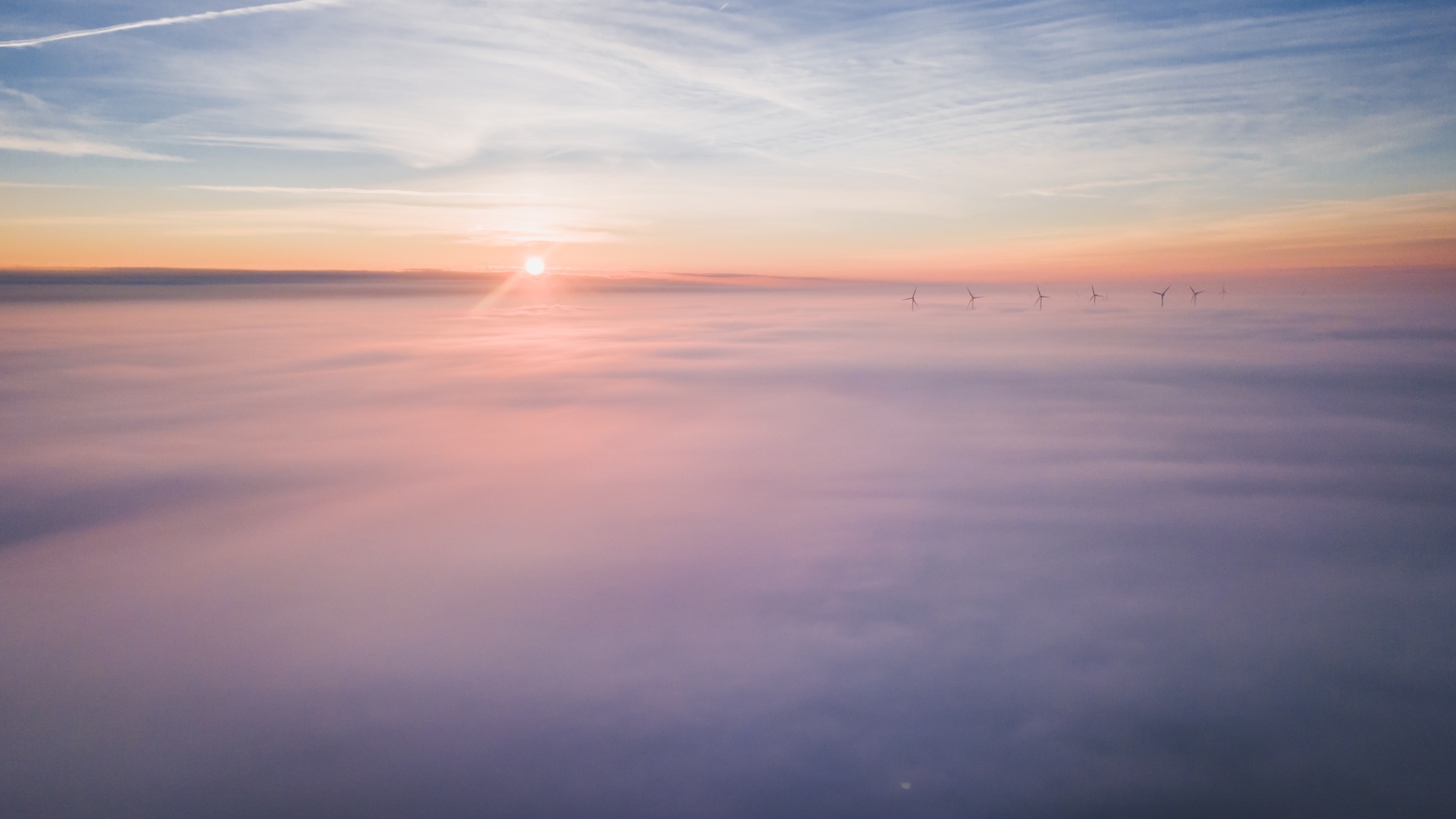Ganderkesee nebel luftaufnahme
