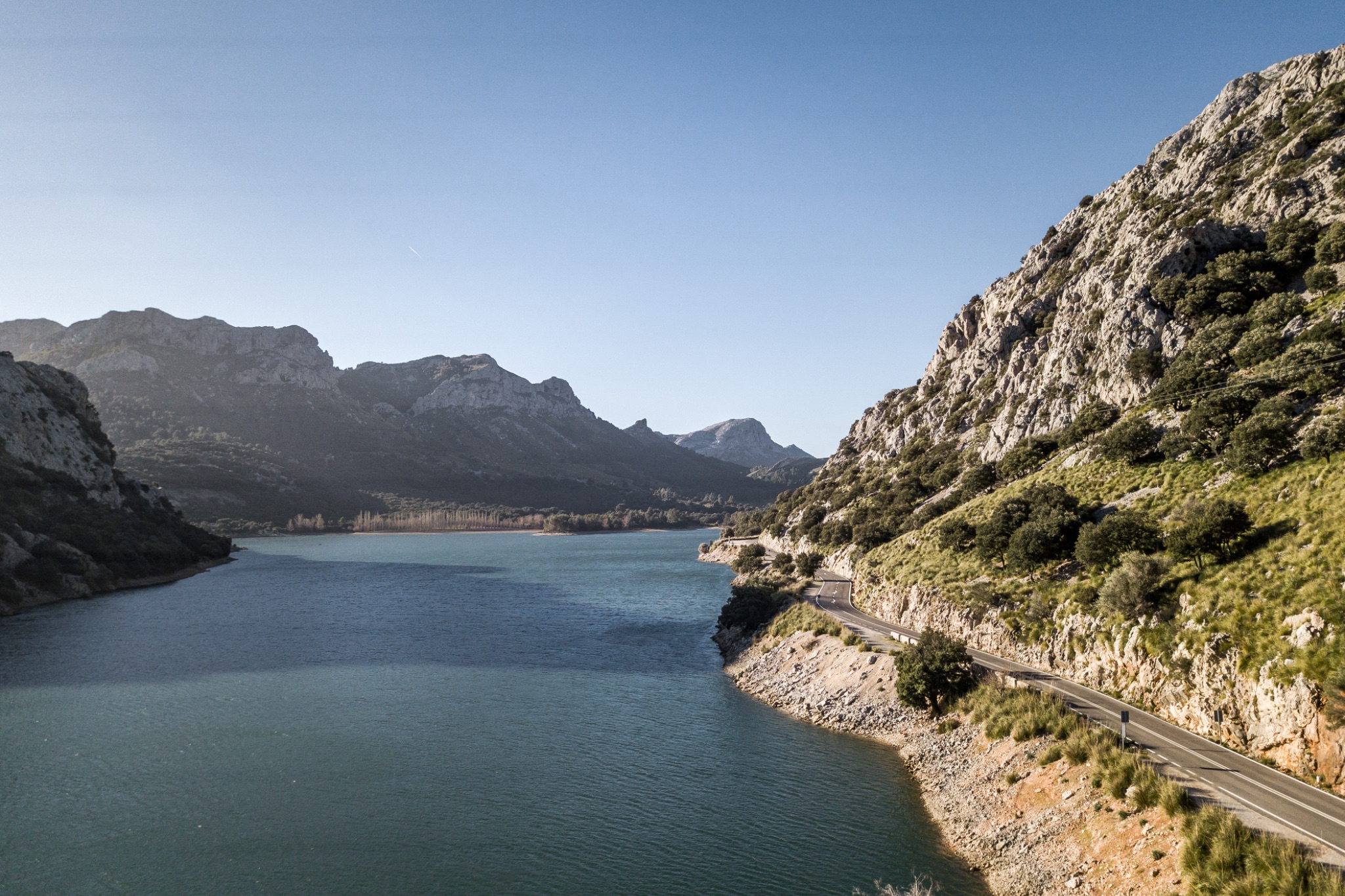 Mirador de gorg blau mallorca luftaufnahme