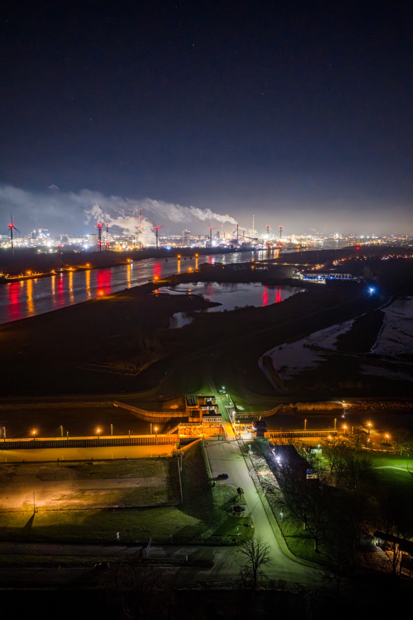 Ochtumsperrwerk weser luftaufnahme
