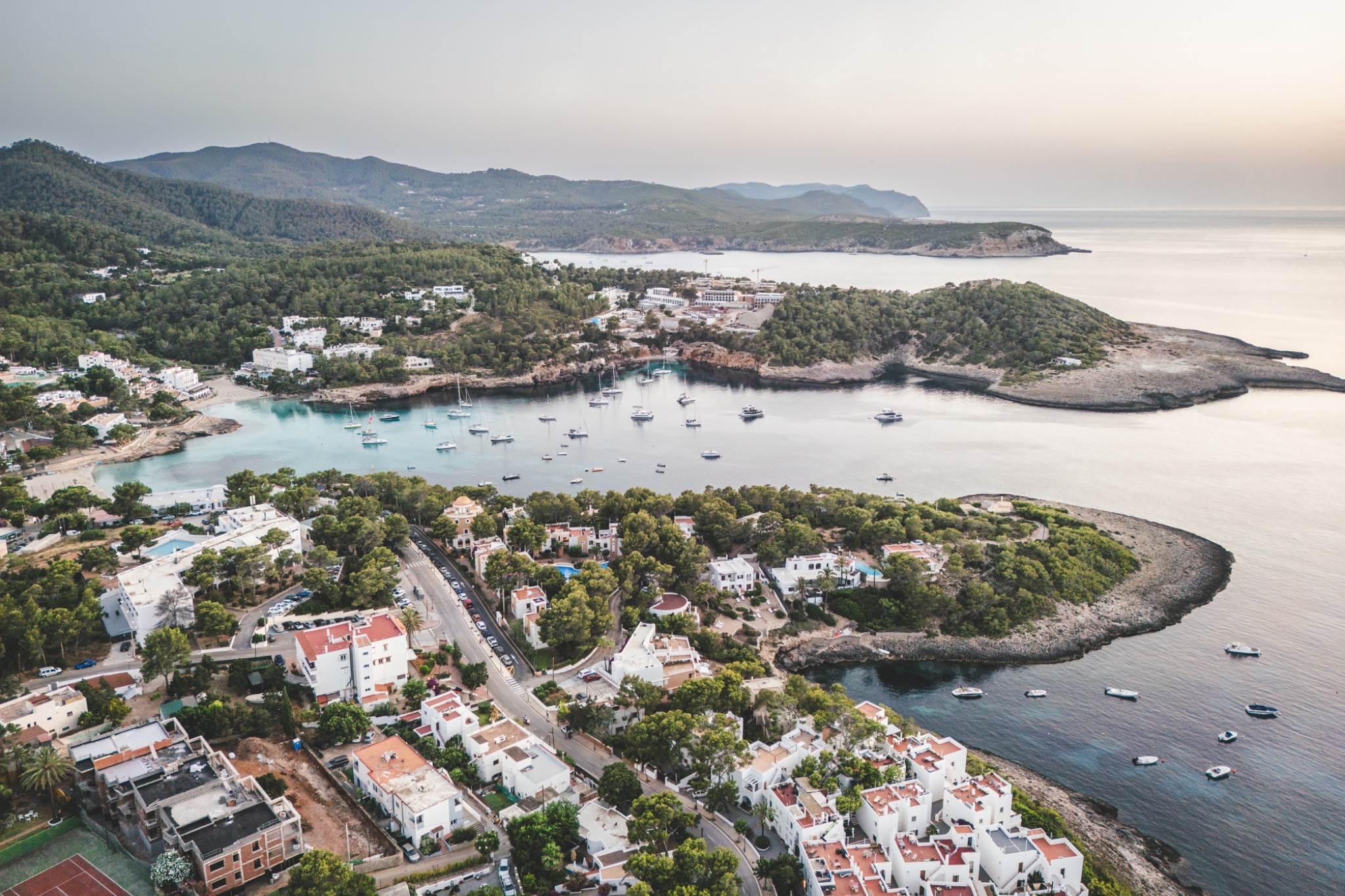 Portinatx ibiza bucht luftaufname